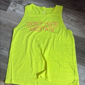 Athletic Works Neon Yellow Tank Top